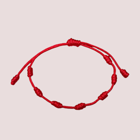 Pulsera Roja 7 Nudos