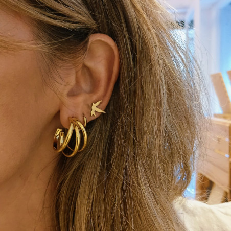 Pendientes aros dorados para ir a la moda y elegante